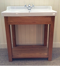 Bespoke Oak bathroom Vanity Washstand